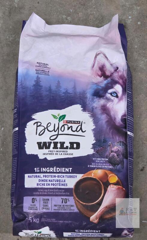 Purina Beyond Wild Turkey 11 lb (5 kg) Grain-Free Adult Dog Food, High Protein, Best by Jul 2026