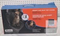 WAHL Front Car Seat Pet Cover, 2-in-1 Convertible Protection & Carrier, Black, Fits Most Vehicles