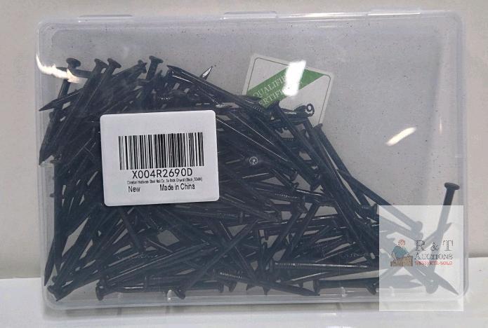 Cimaton Hardware 2" Steel Nails for Brick/Drywall, Black Finish, 50&ndash;150 Pieces