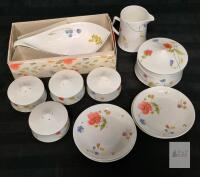 Mikasa Wild Flower Y-2900 Japan China Set &ndash; Creamer, Plates, Gravy Boat, Shakers