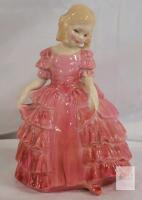 Royal Doulton Rose HN1368 Bone China Figurine, 4 in, 1930&ndash;1949, Pink Dress, England