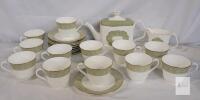 Royal Doulton " Sonnet " 24pcs. Bone China . Tea Pot lid has crack