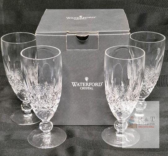 Waterford Crystal Colleen Champagne Flute Set of 4, 6.75" Tall, Original Box, Made in Ireland