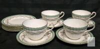 Paragon "Athens" Bone China Tea Set, England, Gold Trim, Royal Warrant, c.1957&ndash;1960