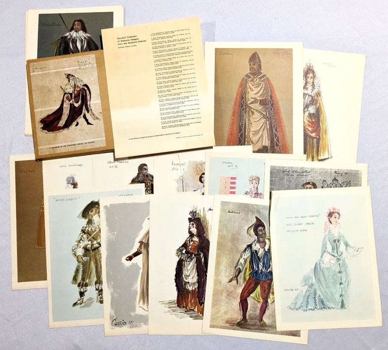 Vintage 1960's Souvenir Collection of Costume Designs from the Stratford Festival.