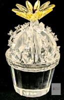 Signed SWAROVSKI Flowering Cactus 291549 , 2.6" , Chip on Flower Petal, Missing 1 Spikes