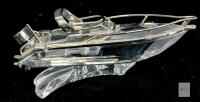 Signed SWAROVSKI Crystal Power Speed Boat 272554 Rhodium Crystal Memories Figurine, 1", No Chips or Cracks