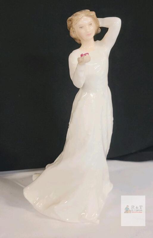 Royal Doulton " With Love " Figurine , HN 3393 . Measures 6" tall . No chips or cracks