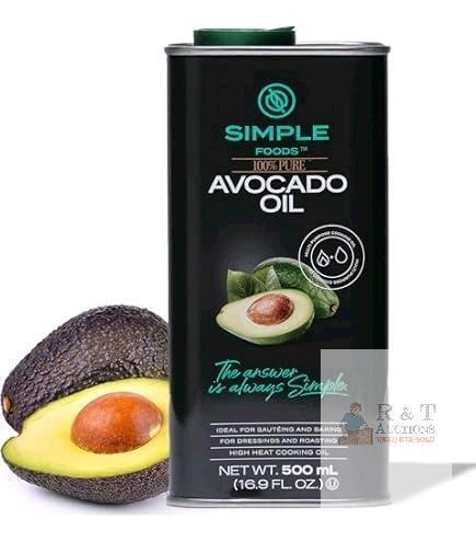 NEW Simple Foods 100% Pure Avocado Oil, Refined, 25.4 fl oz Tin, Lot C07292405, Expires 07/2026