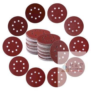 New 200PCS Assorted Grit 5 Inch Sanding Discs with Hook and Loop Backing for Random Orbital Sanders Orbital Sander Pads Include 40 60 80 100 120 180 240 320 400 600 Grit