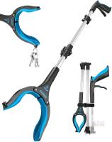 New Kekoy 40-Inch Grabber Reacher Tool for Seniors, Foldable Reacher Grabbers Pickup Stick with Anti-Slip 360&deg; Rotating Jaw, 4" Wide Extended Claw with Magnet for Disabled, After Surgery Recovery