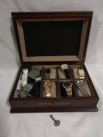 Vintage to Modern Men's Watches in Bombay Wooden Box with Key