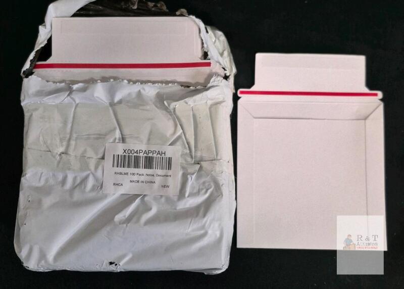 100 Rigid Photo Document Mailers 6.5"x7.75" Self-Seal, White, RHCA X004PAPPAH, China