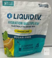 EXP MAY 27 Liquid I.V. Hydration Multiplier Lemon Lime Sugar-Free Electrolyte Drink Mix 14 Sticks 6.41oz