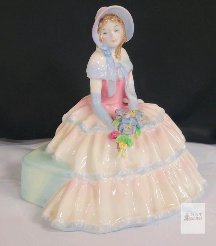 Vintage Signed Royal Doulton " Daydreams " Figurine . Measures 5 &frac34;" tall . No chips or cracks