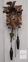 Vintage Made in Germany Battery Operated Cuckoo Clock . Bird & Sounds at the Hour . Tested Working , Requires 2 C Batteries