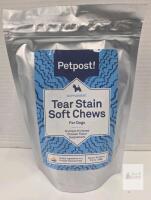 NEW Petpost! Tear Stain Soft Chews for Dogs, Chicken Flavor, 90 Count, 6.9 oz, Exp 01/28, Lot 522210M