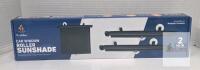 NEW EcoNour Car Window Roller Sunshade, 2 Pack, Universal Fit, UV Protection, 16"x18", Black