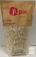 NEW Yupik Chopped Cashews 2.2 lb (1 kg) Resealable Bag, Kosher, 7g Protein, Lot 25036