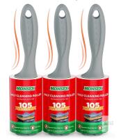 MONSEK Lint Roller Set, 3-Pack, 105 Sheets Each, Extra Sticky, Daily Cleaning, Pet & Lint Removal