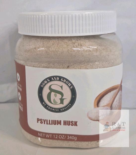 Sown and Grown Psyllium Husk 12 oz (340g), FSSAI Certified, Batch PP253403U, India