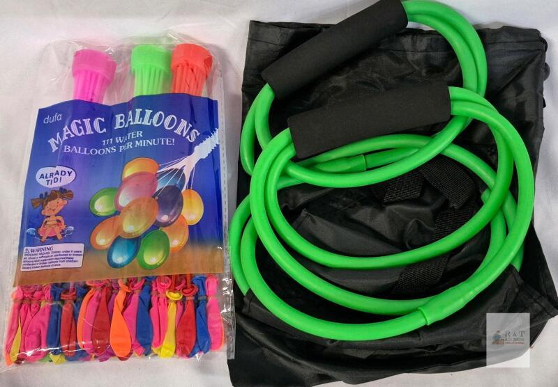 Mealivos 200 Yard 3 Person Water Balloon Launcher Kit, 100 Multicolor Balloons, Carry Bag, X0045NFL53
