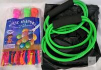 Mealivos 200 Yard 3 Person Water Balloon Launcher Kit, 100 Multicolor Balloons, Carry Bag, X0045NFL53