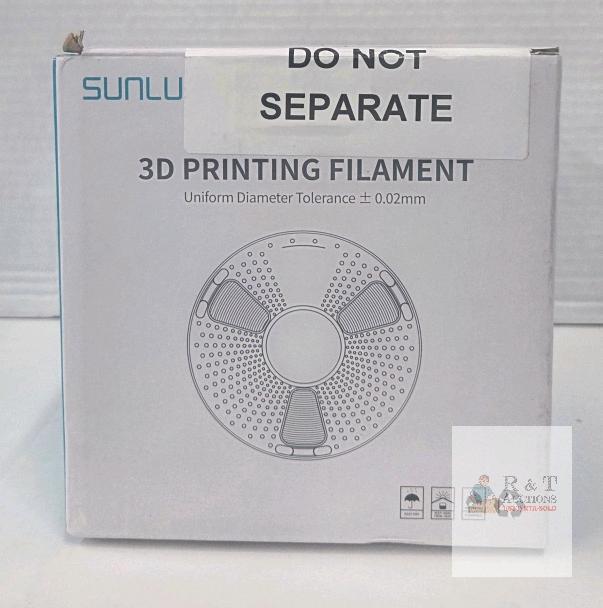 NEW Sunlu PLA+ 3D Printer Filament, 1.75mm, Black, 0.25kg x 4 Spools, &plusmn;0.02mm Tolerance