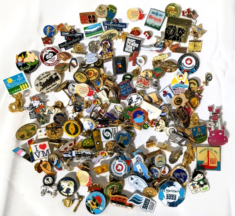 Collectible Pins: Enamel, Olympic, Ontario Towns & More!