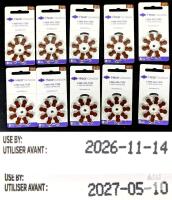 Hear Canada Size 312 Zinc Air Hearing Aid Batteries, 1.45V, Expiry 2026-2027, Mercury Free