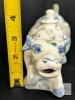 Hand-Painted Cow-Shaped Ceramic Creamer Jug, Made in China, 6" Length with Lid, Floral Design No large chips or cracks, some rough spots can be felt - 2