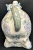 Hand-Painted Cow-Shaped Ceramic Creamer Jug, Made in China, 6" Length with Lid, Floral Design No large chips or cracks, some rough spots can be felt - 4