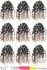 NEW 12&rdquo; T30# Pre-Looped Water Wave Crochet Braiding Hair Extensions, 8 Packs with Crochet Needle