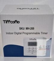 NEW Tiffcofio MH-269 Indoor Digital Programmable Timer, 2 Grounded Outlets, 120V 15A, LCD Display
