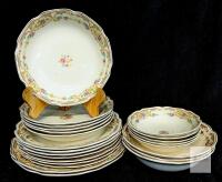 Vintage Homer Laughlin Marigold China , Gold Rim, Floral Scroll, includes all that is in photos
