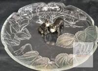 Beautiful 14" Glass Platter & Bear Salt & Pepper Shakers