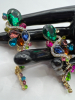 Liv Oliver Chandelier Earrings multi Coloured Crystals. - 6