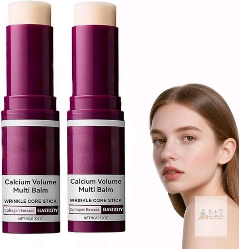 NEW 2Pcs Calcium Multi Balm | Calcium Volume Multi Balm | Wrinkle Core Stick |Collagen Moisturing Stick | Anti-aging, Hydrating, Firming Skin, Suitable for Eyes, Neck, Face