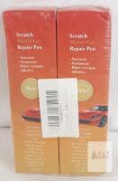 2 NEW Scratch Master Car Repair Pen 7.4ml, Permanent, Water-Resistant, UV Clear Coat Applicator, Batch 20250325-01