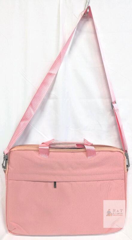 Pink Laptop Bag with Shoulder Strap, Fits 15.6" Laptops, Zipper Closure, 16&rdquo;x12&rdquo;x2&rdquo; Case
