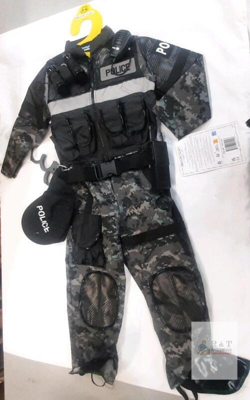 NEW Adventure Factory Teetot 25512 Police Costume, Size 5-6, Camouflage, Accessories, UPC 799288255126