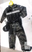 NEW Adventure Factory Teetot 25512 Police Costume, Size 5-6, Camouflage, Accessories, UPC 799288255126