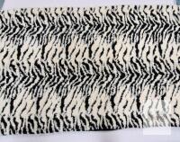 Zebra Print Faux Fur Throw Blanket, 58"x40", Reversible, Black Back, Decorative Accent