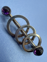 Vintage Art nuevous Amethyst Brooch