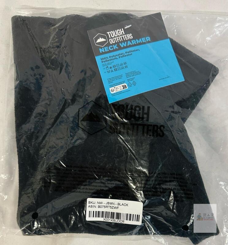 Tough Outfitters Fleece Neck Warmer, Black, 100% Polyester, Unisex, SKU NW-JSMN-BLACK