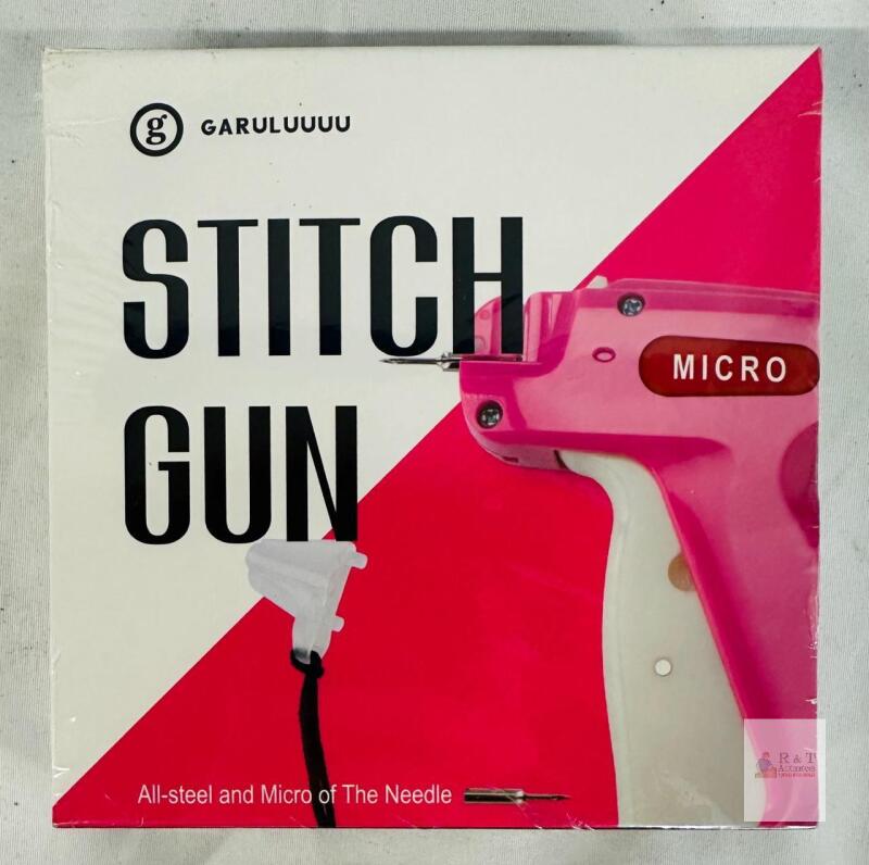 GARULUUUU Micro Needle Stitch Gun, Rose Red, 3000 Fasteners, Micro All-Steel Needles, Scissors
