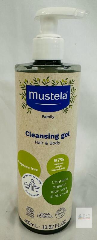 NEW Mustela Family Cleansing Gel Hair & Body 13.52 fl oz, Fragrance Free, Vegan, Batch S220, EXP 10/2027