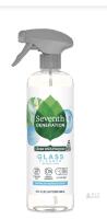 Seventh Generation Glass Cleaner, Sparkling Seaside Scent, 23 fl oz Spray, 32% Plant-Based, UPC 732913472410