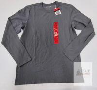 NEW ROUGH DRESS SUPIMA Cotton Long Sleeve T-Shirt, Medium, Style 1905522, Grey, New with Tags