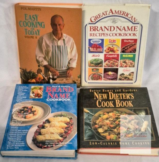 4-Cookbook Lot: Better Homes New Dieter's, Brand Name, Great American, Easy Cooking Vol II, Hardcovers